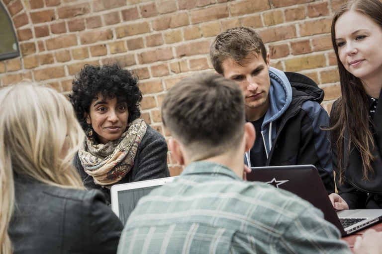 International students in a group