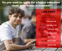 Live chat on applying for a higher education study programme in Denmark