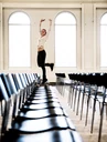 STDK. Girl dancing on chairs